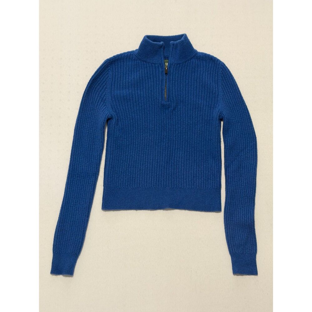 American Eagle | Soft Ribbed Royal Blue Quarter-Zip | Size Medium